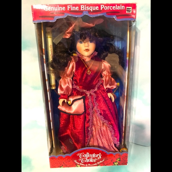 90s NWT Hand Painted Bisque Porcelain Doll 18” - Picture 1 of 16